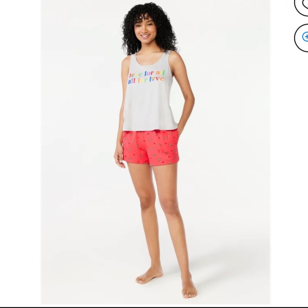 JoySpun 3XL 22W/ 24WTwo Piece 🌈 Tank Top Short Set Loungewear Sleep Outf… - Picture 8 of 8